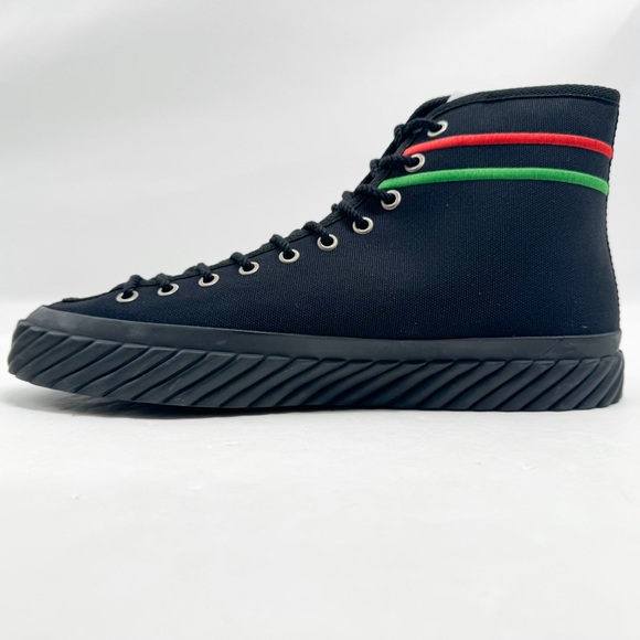 Gucci Interlocking G Logo Canvas High Top Sneakers - Picture 7 of 13